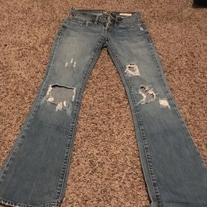 It destroyed light blue bootcut